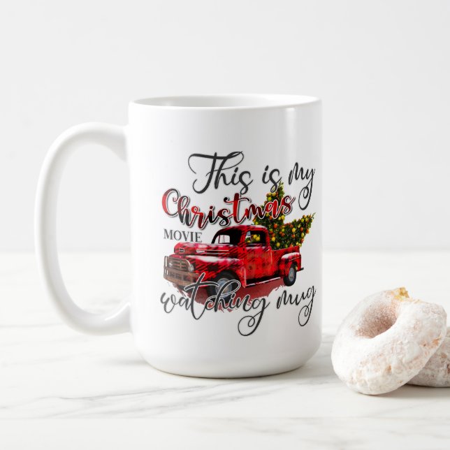 Caneca De Café Vídeo de Natal de caminhão (Com Donut)