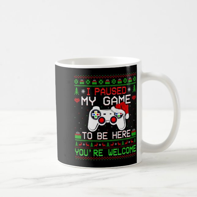 Caneca De Café Video Game Christmas Ugly Sweater Funny Gamer Gami (Direita)