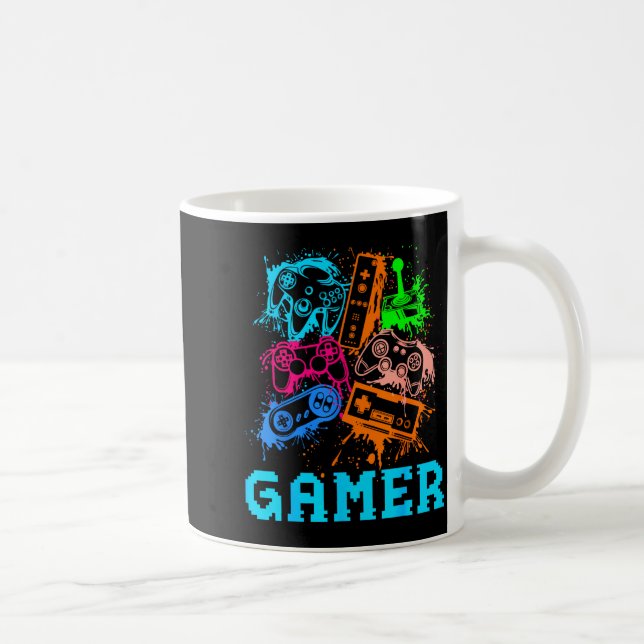 Caneca De Café Video Game Console Controllers Clic Gamer Lover Co (Direita)
