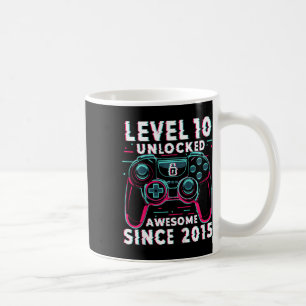 Caneca De Café Vídeo Game Kids Nível 10 Desbloqueado Aniversário 