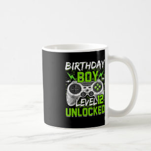 Caneca De Café Vídeo Gamer 12 Birthday Gift G desbloqueado do Nív