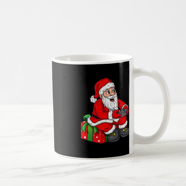 Caneca De Café Vídeo Gamer Controller Boys Natal Santa Claus (Direita)