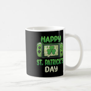 Caneca De Café Video Gamer Shamrock Feliz Dia de São Patrício Vá