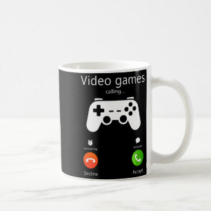 Caneca De Café Video Games Estão Chamando Piadas Jogos Retro Game