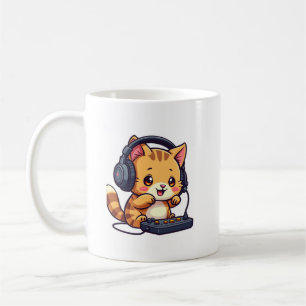 Caneca De Café Videos games de Gama de Gato Kawaii Cute