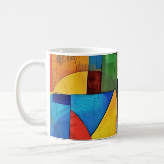 Caneca De Café Vidro Colorido Moderno (Esquerda)