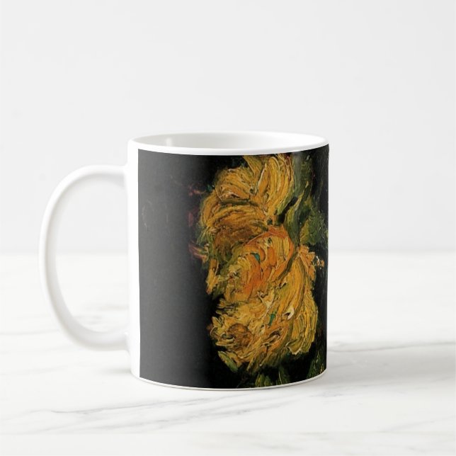 Caneca De Café Vidro com Rosas de Vincent van Gogh (Esquerda)