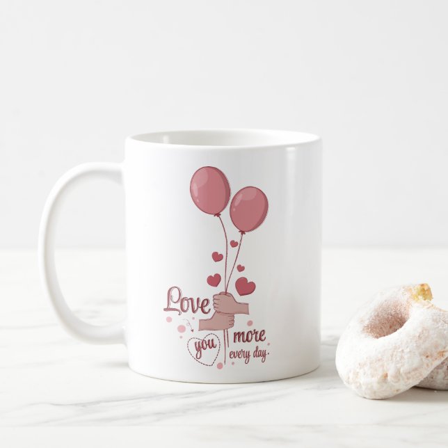 Caneca De Café Vidro do Amor (Com Donut)