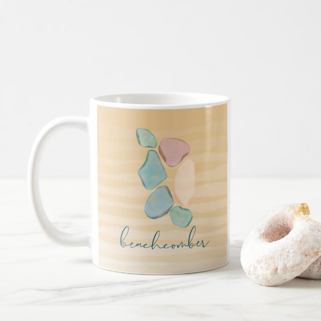 Caneca De Café Vidro do mar Beachcomber (Com Donut)