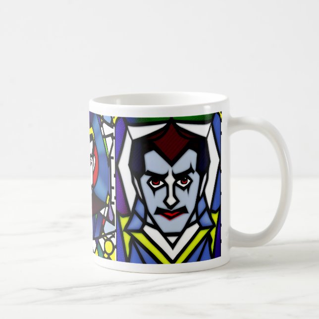 Caneca De Café Vidro Estreito Halloween Dracula Mug (Direita)