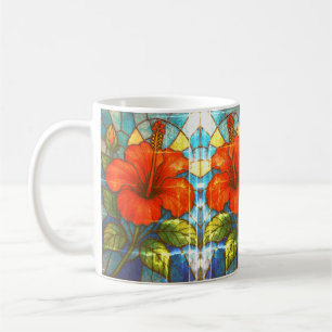 Caneca De Café Vidro Hibiscus