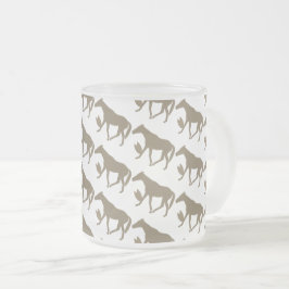 CANECA DE CAFÉ VIDRO JATEADO ケイメイ牧場 トントントントロちゃん シルエット