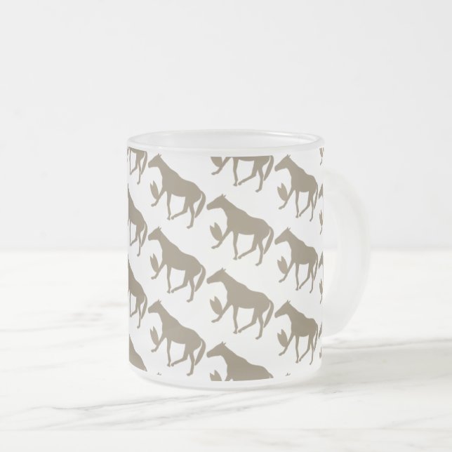 CANECA DE CAFÉ VIDRO JATEADO ケイメイ牧場　トントントントロちゃん シルエット (Frente Esquerda)