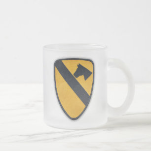 Caneca De Café Vidro Jateado 1º Veteranos da Cavalaria Aérea de Fort Hood