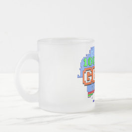 Caneca De Café Vidro Jateado 100% Geek