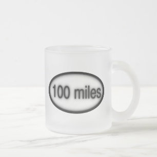 Caneca De Café Vidro Jateado 100 milhas