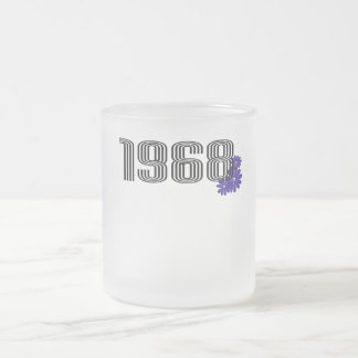 Caneca De Café Vidro Jateado 1968 Hippie Peace Sign Flower Power Purple