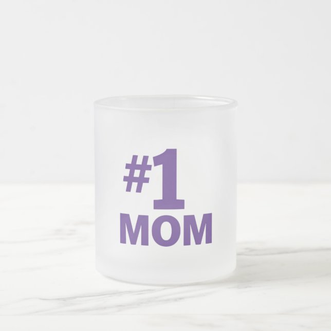 CANECA DE CAFÉ VIDRO JATEADO #1 MÃE (Centro)