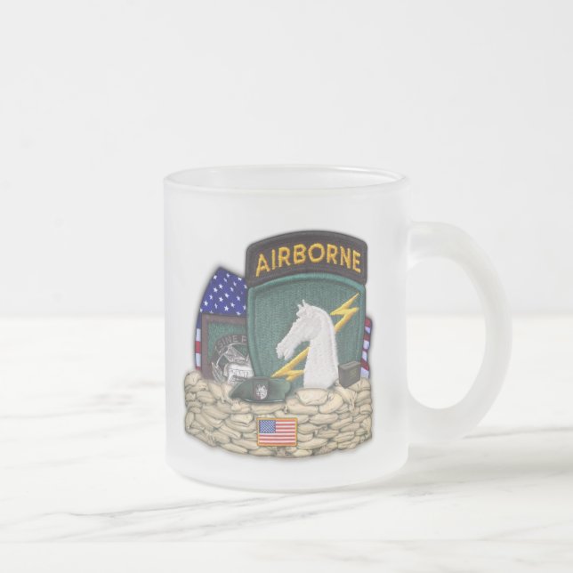 Caneca De Café Vidro Jateado 1rua operações especiais comando patch de sapo con (Direita)