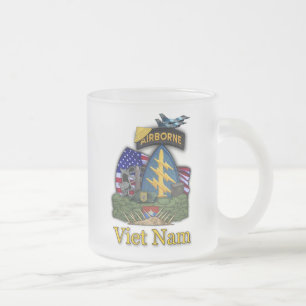 Caneca De Café Vidro Jateado 1ruas especiais forças verdes beretas vietnam fros