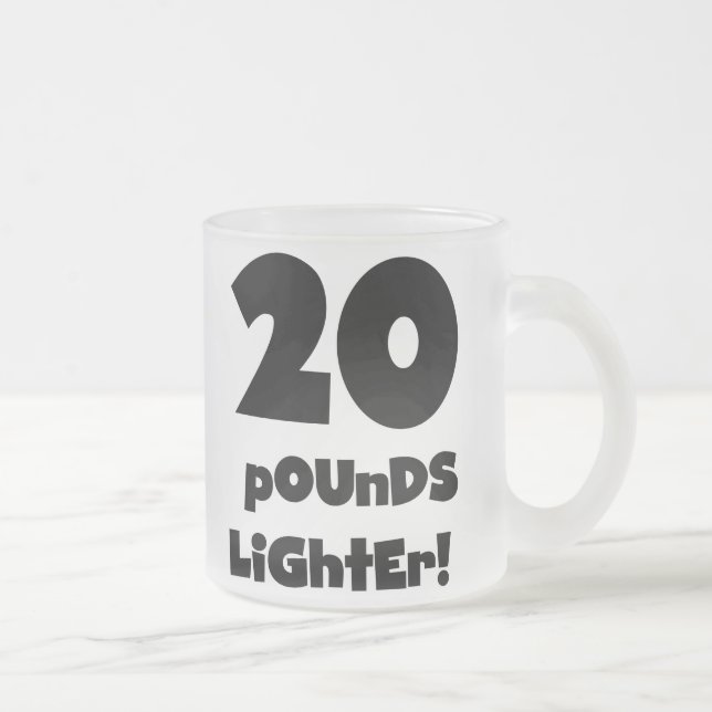 Caneca De Café Vidro Jateado 20 libras mais leve (Direita)