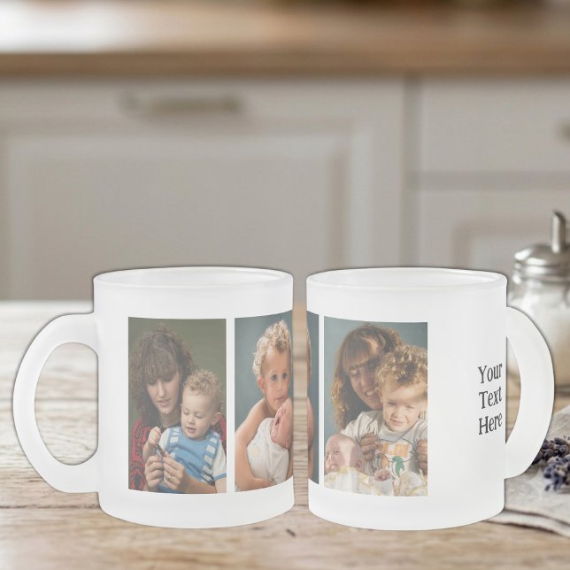 Caneca De Café Vidro Jateado 3 foto texto personalizado  (Criador carregado)