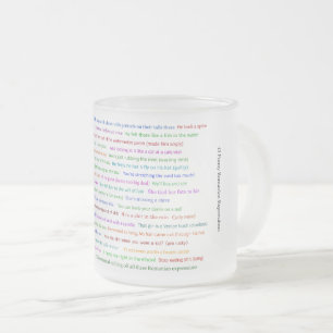 Caneca De Café Vidro Jateado 43 Engraçada Manifestação Romena Conversação