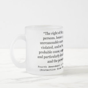 Caneca De Café Vidro Jateado 4o Alteração da constituição de Estados Unidos