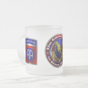 Caneca De Café Vidro Jateado 82.o Divisão de Aeronaves 1Brigada de ruas 504.o 
