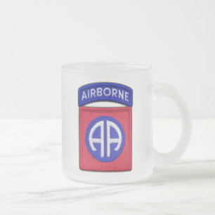 Caneca De Café Vidro Jateado 82nd Veterinários dos veteranos da divisão