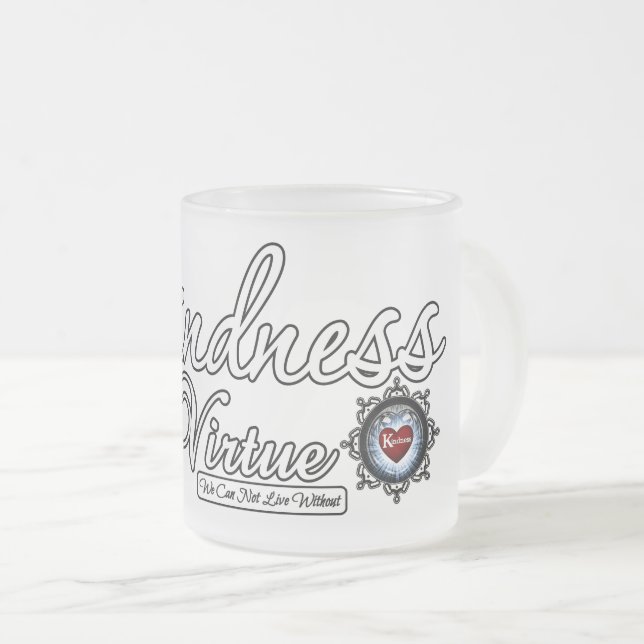 Caneca De Café Vidro Jateado A Bondade É Uma Virtude (Frente Esquerda)