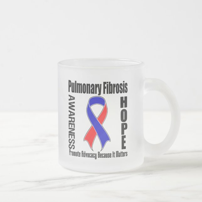 Caneca De Café Vidro Jateado A defesa importa fibrose pulmonaa (Direita)