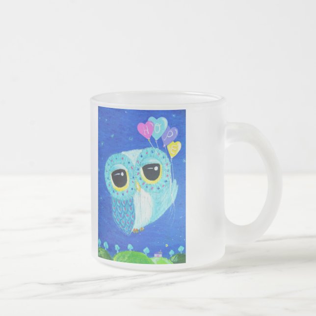 Caneca De Café Vidro Jateado A esperança levanta-me mais alto (Direita)