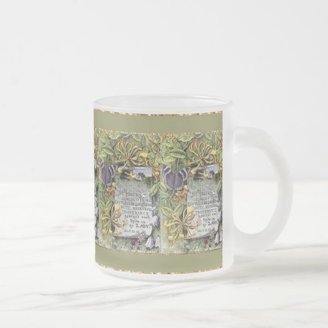 Caneca De Café Vidro Jateado A fruta do espírito (Direita)