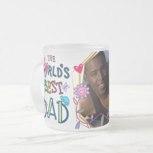 Caneca De Café Vidro Jateado A melhor foto do mundo para crianças é colorida