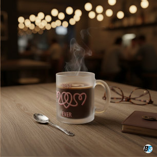 Caneca De Café Vidro Jateado "A Melhor Mãe De Sempre Com Presente De Dia de as 