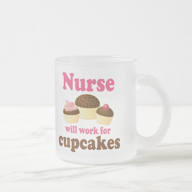 Caneca De Café Vidro Jateado A ocupação trabalhará para a enfermeira dos (Direita)