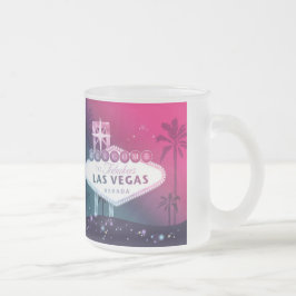 Caneca De Café Vidro Jateado A Quente Rosa Las Vegas Casamento