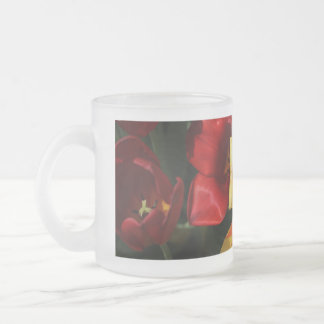 Caneca De Café Vidro Jateado A Rosa Interior