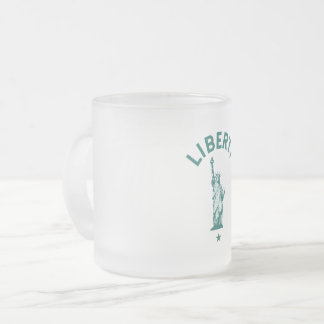 Caneca De Café Vidro Jateado A Senhora Liberdade