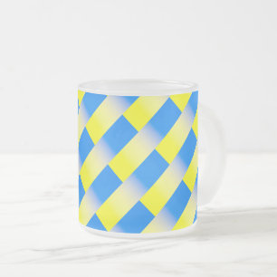 Caneca De Café Vidro Jateado A Ucrânia Azul e Amarela inspirou a paz contra a g