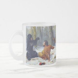 Caneca De Café Vidro Jateado A Vida de um Caçador Um Apuro Arthur Tait 1856