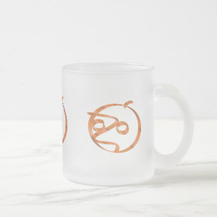 Caneca De Café Vidro Jateado Abóbora do Halloween sobre fundo transparente
