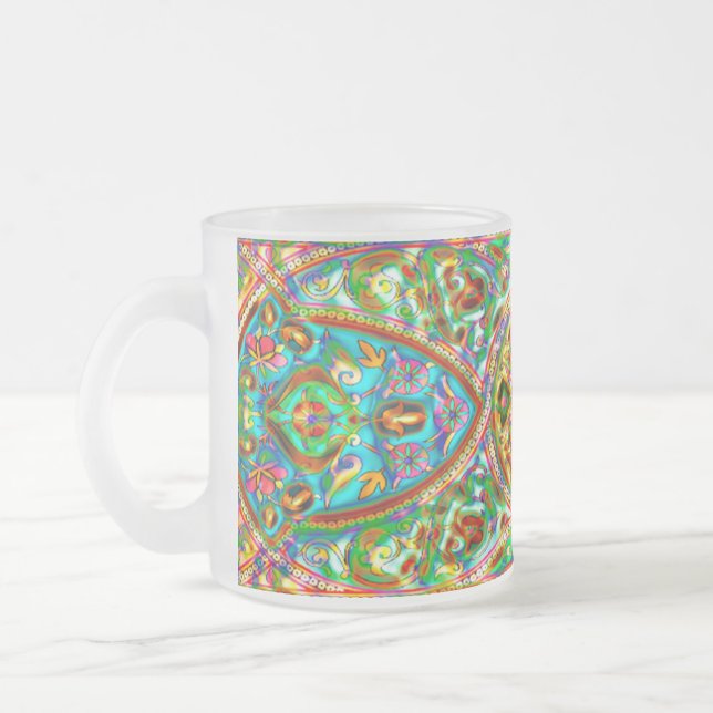 Caneca De Café Vidro Jateado Abstrato pensa 2 Art Deco Mug (Esquerda)