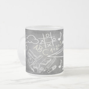 Caneca De Café Vidro Jateado Acessórios para inscrição no estilo de quadro