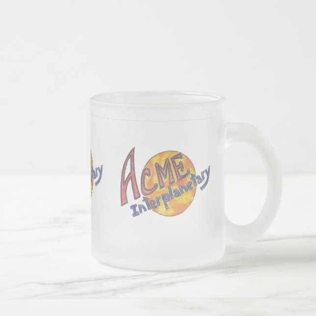Caneca De Café Vidro Jateado ACME - Caneta interplanetária (vidro fosco) (Direita)