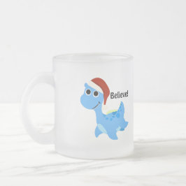 Caneca De Café Vidro Jateado Acredite! Papais noeis Nessie