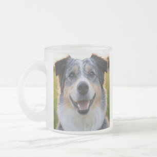 Caneca De Café Vidro Jateado Adicionar Foto de Pet Personalizar