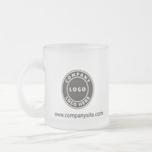 Caneca De Café Vidro Jateado Adicionar logotipo de negócios Site da empresa do