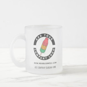 Caneca De Café Vidro Jateado Adicione o Logotipo da sua Empresa Endereço do Sit